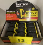 LOT OF (12) TOOLTECH 25' MEASURING TAPES