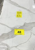LOT OF (16) PRESTIGE CALACATTA BOOKMATCH A. 30" X 60" TILE (200) S.F. (SUBJECT TO BULK BID LOT 21A)