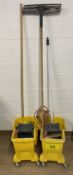 LOT OF (2) MOP BUCKETS C/W MOP