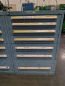 Vidmar 7-Drawer Modular Matl. Cabinet W/ Assorted Tooling