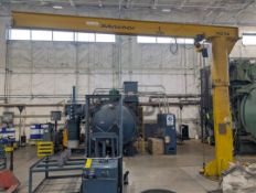 ProServe FMJ-180 1 Ton Free Standing Jib Crane 480v; W/ 1 Ton Budgit Hoist 168"H x 228"L