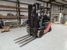 Toyota 8FGCU25 Forklift w/ 2 Stage Mast; 1,500lb Capacity, 14,251.1 Hours
