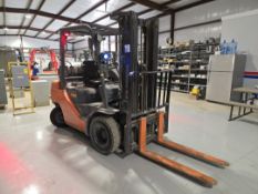 Toyota 8FGCU25 Forklift w/ Side Shift, 2 Stage Mast & Digital Speedometer; 4,500lb Capacity, 14,