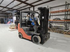 Toyota 8FGCU25 Forklift w/ Side Shift, Clamp, 3 Stage Mast; 2,400lb Capacity, 11,257 Hours, No