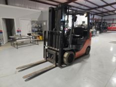 Toyota 8FGCU25 Forklift w/ Side Shift, Clamp, 3 Stage Mast & Digital Speedometer; 1,450lb