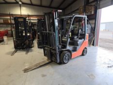 Toyota 8FGCU25 Forklift w/ Side Shift, 2 Stage Mast & Digital Speedometer; 4,500lb Capacity, 13,