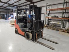 Toyota 8FGCU25 Forklift w/ Side Shift, 3 Stage Mast & Digital Speedometer; 2,500lb Capacity, 8470.