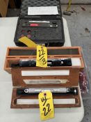 LOT (2) Asst. Starrett Levels, (1) Dotline L1000 Laser in Box