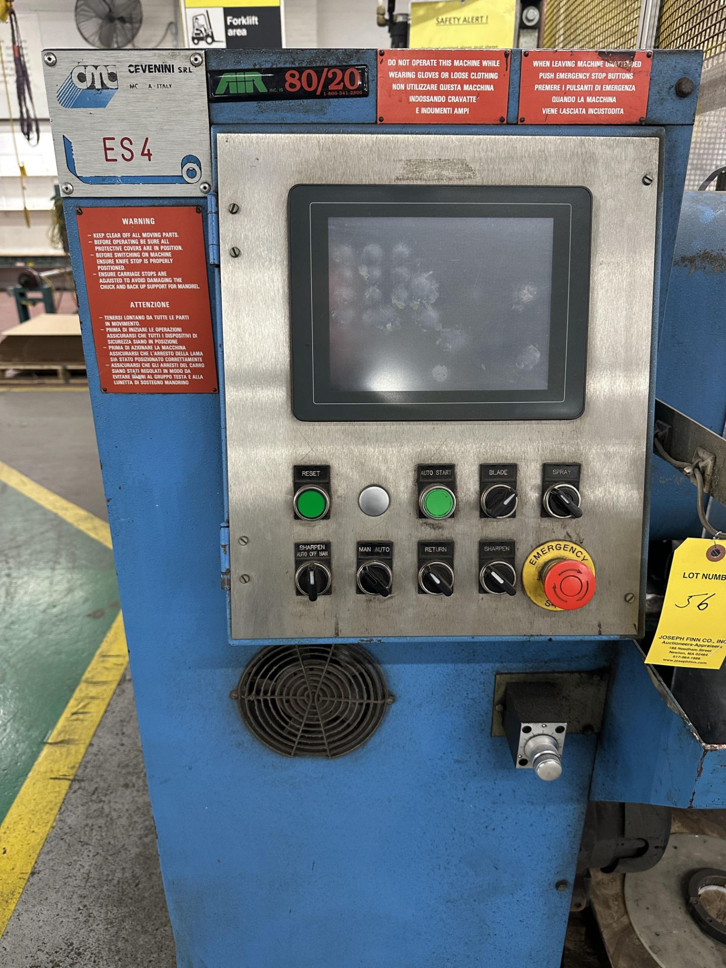 CMC Cevenini ES4 2 Shaft Roll Slicer s/n 0343/91/ES4, Auto Index Single ...