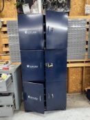 LOT (3) Applied Supplies 2-Door Metal 24-Pocket Parts Cabinet w/ Nuts, Bolts, Washers, Hold Down