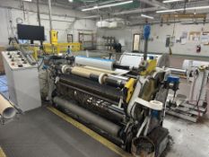 Cameron 26-3 Duplex Center Surface Slitter s/n R3020, 120 Score Knives, 18” Diameter Brake Unwind,