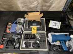 Monarch Strobe Light, Brady Labeler, Solder Gun, Test Equipment