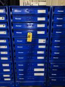 3 Fastenal 4 Drawer Cabinets with Rings, Grommets