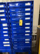 3 Fastenal 4 Drawer Cabinets with Screws, Pins, Shims