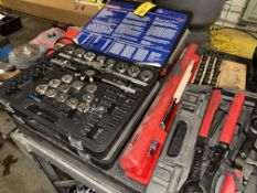 (Lot) Asst. Tap & Die Sets, Snap Ring Pliers, Proto Ratchet, Letter Punch