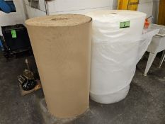 ROLL OF PACKING CARDBOARD AND ROLL OF BUBBLE WRAP