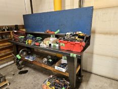 8 FT. STEEL WORK BENCH ON WHEELS