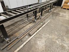 LOT OF ASSORTED LENGTHS OF STEEL SOLID ROUND BAR