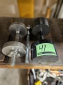 2 WEIGHT LIFTING BAR BELLS