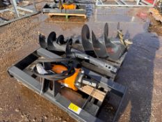 Wolverine Skid Steer Auger Drive & 2 Bits