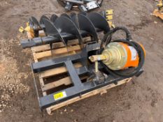 Land Honor Skid Steer Auger w/ 2 Bits, 18" & 12"