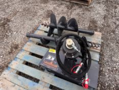 Land Honor Mini Skid Steer Auger w/ 2 Bits, 8" & 12"