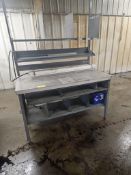 Industrial Workstation w/ Storage Bins & Overhead Lights - Dowagiac Plant Location