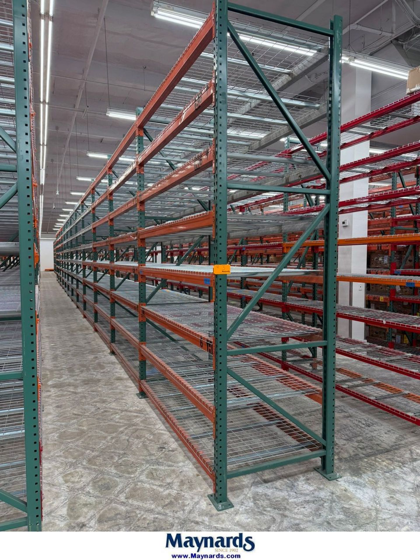 Rectangular Pallet Racking Cross Section (102) Sections of Pallet Racking ; (111) 12' H x 42
