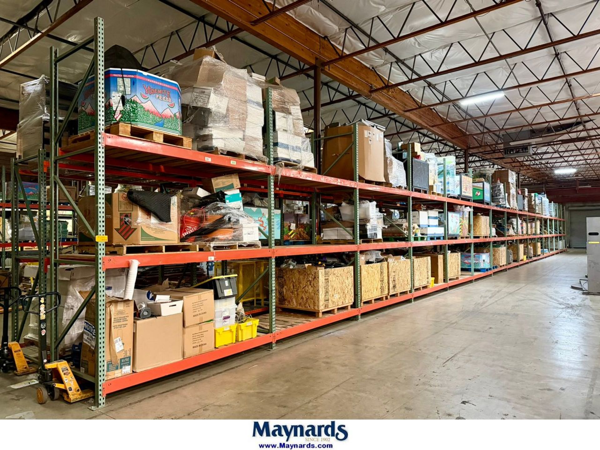 (16) Sections of Pallet Racking (No Contents) ; (17) 14' H x 48