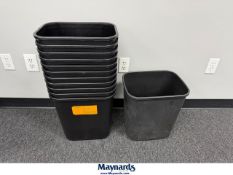 Lot of Pastic Trash Bins (Black)