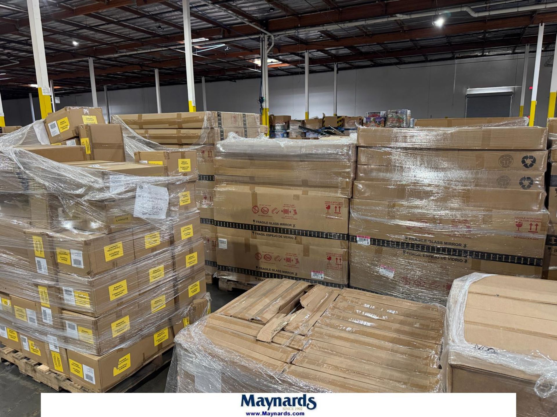 Pallets of Assorted Overstock Mirrors [Loc: 3689 Industrial Blvd, West ...