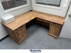 Wood Desk (L-Shaped) [Approx. 65" x 69"]