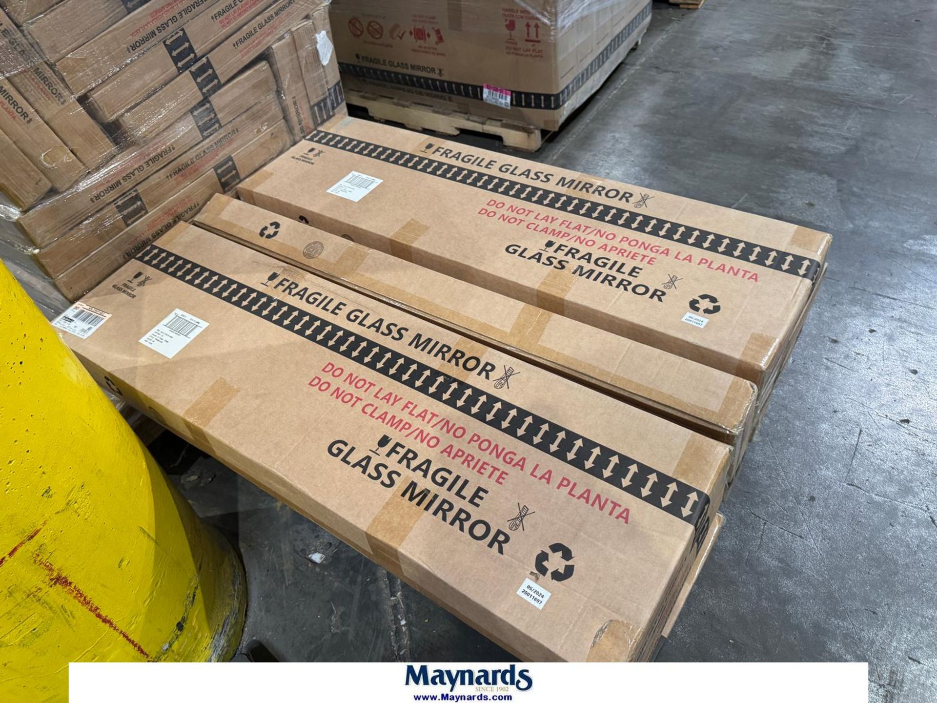 Pallets of Assorted Overstock Mirrors [Loc: 3689 Industrial Blvd, West ...