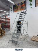 Uline 450 Lb. Cap. 12-Step Rolling Ladder