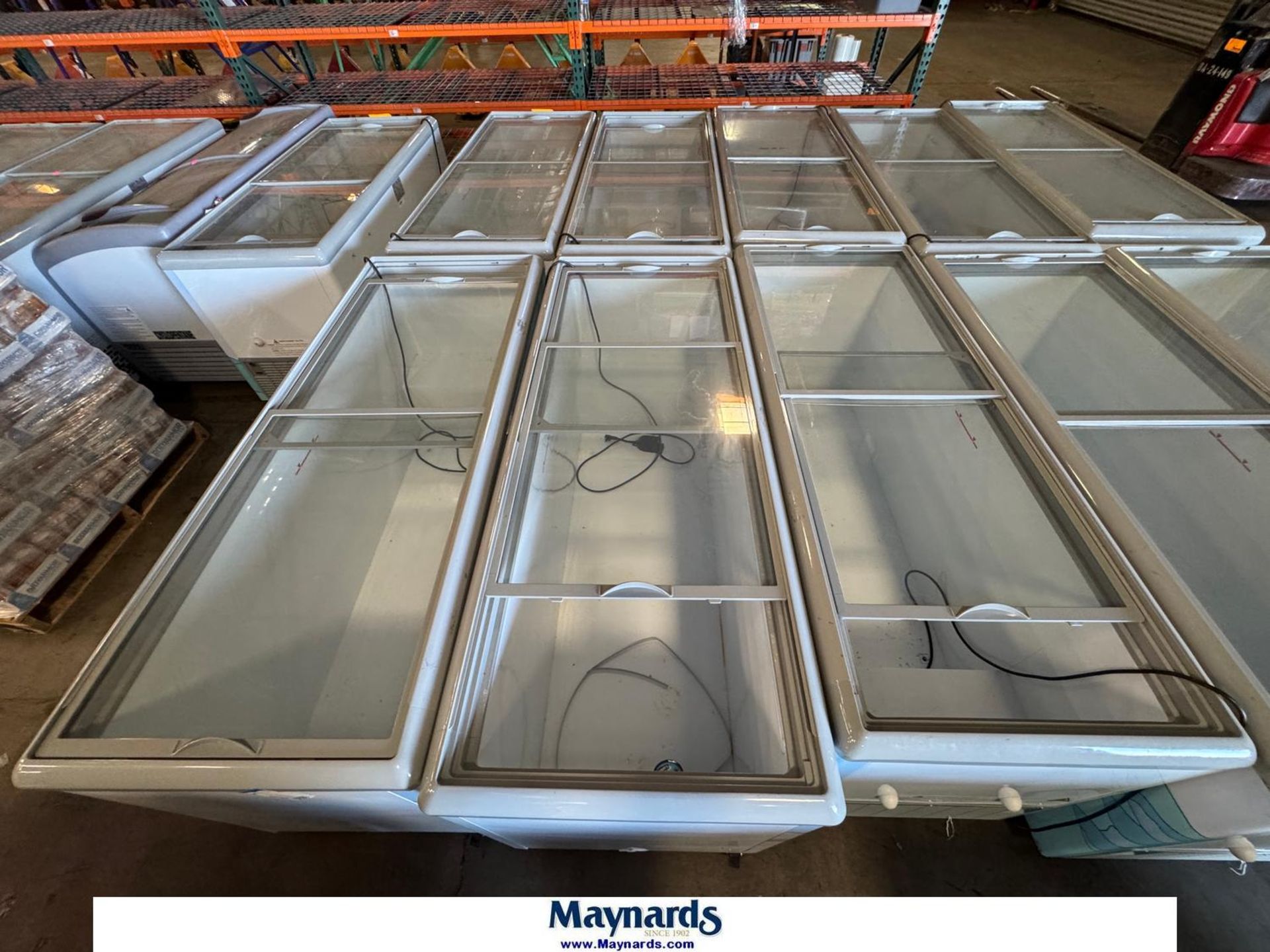 Lot of (10) 9.58 Cu/Ft Glass-Top Chest Style Display Freezers Approx ...