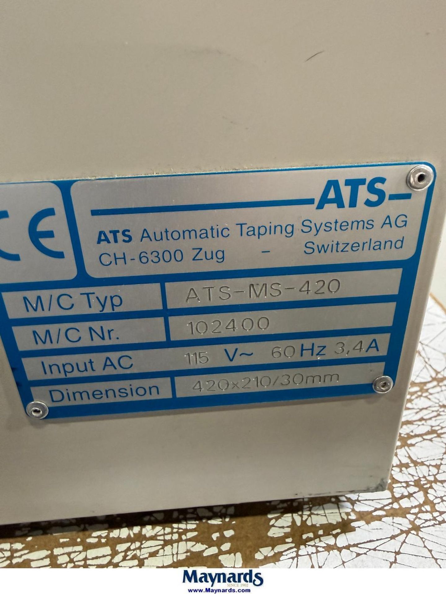 Ms Banding ATS-MS 420 BANDING MACHINE WITH HEATSEAL TECHNOLOGY, S/N 102400 [Loc ...