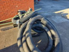 Lot: Corrugated Drainage Pipe Lot with Fittings