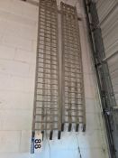 Pair of Metal Loading Ramps - Grid Design, Durable Construction, Gray