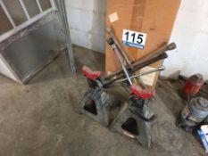 Lot: Pro-Lift 6 Ton Jack Stands, Lug Wrenches, New - Unassembled Wall Cabinet