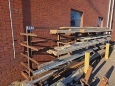 Heavy-Duty Metal Storage Stock Rack with Contents