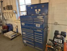 CORNWELL QUALITY TOOLS Blue Two-Piece Tool Chest - Multi-Drawer, Rolling Casters