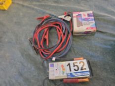 Lot Automotive Charger, Jumper Cables, and Battery Tester