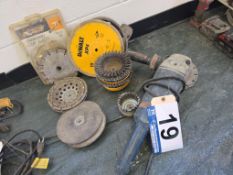 Bosch Angle Grinder with DeWalt XP4 Diamond Blade, Syntec Diamond Cup Wheel, and Wire Brushes