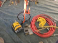 Lot Various tools: Measuring Wheel, Stamping Sets, AIr Hoses