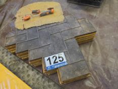 Concrete Paver Stamp Molds - Herringbone Pattern, Textured, with Texture Mat and Hand Roller Tools