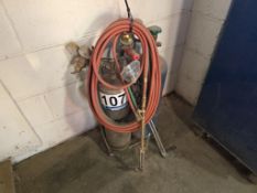 Oxy-Acetylene Welding/Cutting Torch Kit, Cylinders, Regulators, Hoses, Portable Stand