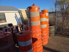 Lot: (23) Traffic Control Barrels and (19) Bases