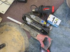 Drill Master Heat Gun, Sawzall Reciprocating Saw, Dremel Cutoff Tool