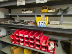 Workshop Storage Lot: Assorted Bins, Multi-Drawer Organizers, Metal Filing Cabinet