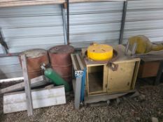 Lot Wall Cabinet, Stands, Anchors, Etc.